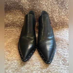 Charles by Charles David Parson Black Leather Booties 6.5